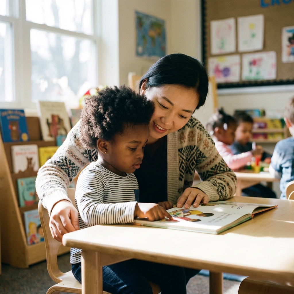 Young kids learning first words